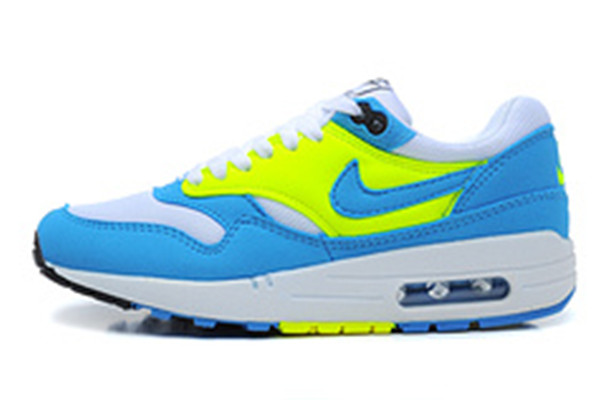 Air Max 87 Nouvelles Chaussures Femmes Blanc Jaune Bleu (1)